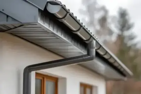 Pose de gouttières en zinc par un couvreur à Arbanats